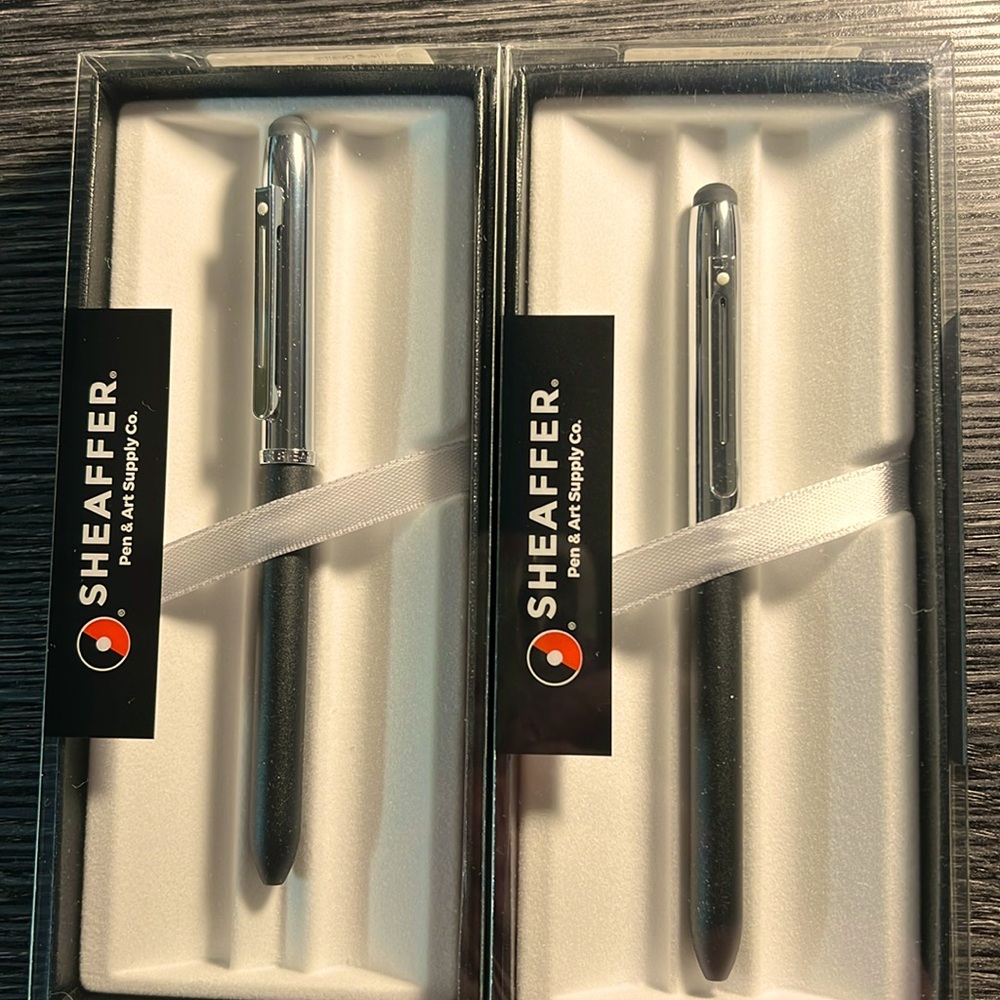 Set of 2 Sheaffer Quattro Pens, Back and Chrome Color, Multifunctional